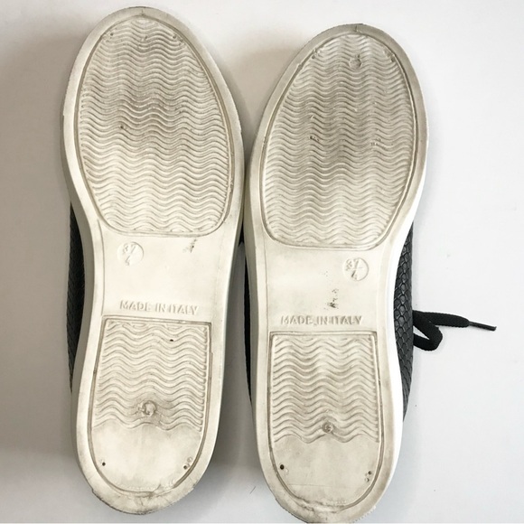 TOPSHOP 6.5 Black Croc Lace Up Sneakers Shoes EU 37 Size 6.5 US - Picture 7 of 9